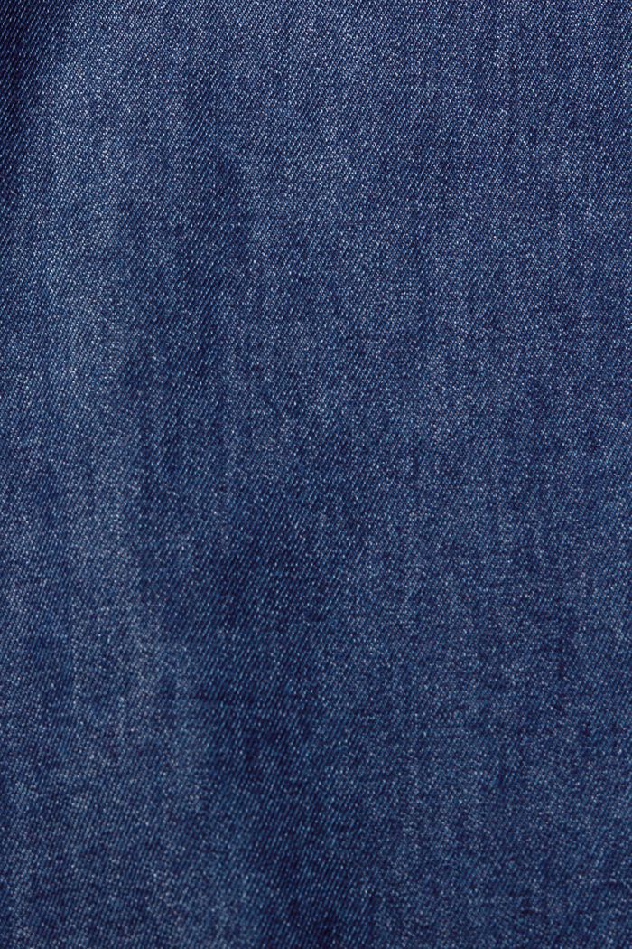 Chemise en jean à poche plaquée, BLUE DARK WASHED, detail image number 6