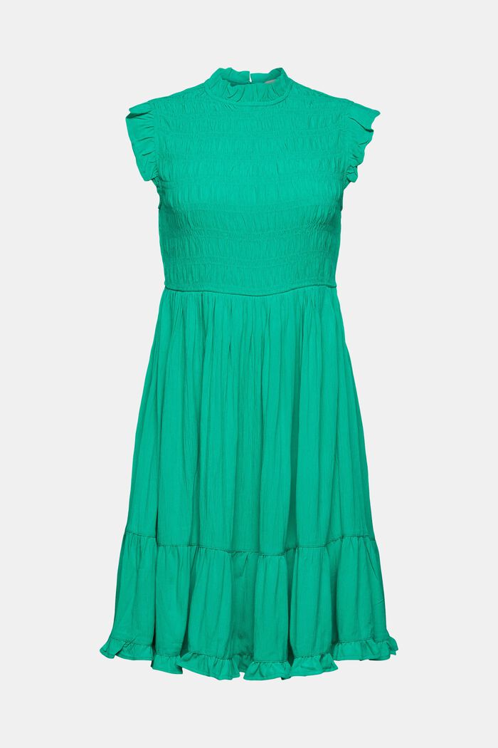 Mini-robe à base volantée, LENZING™ ECOVERO™, GREEN, detail image number 2