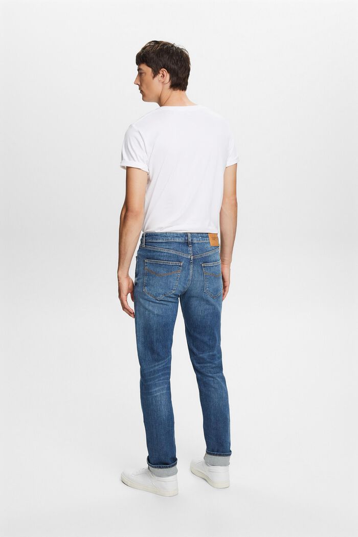 Selvedge Jeans – gerade Passform, mittelhoher Bund, BLUE MEDIUM WASHED, detail image number 3