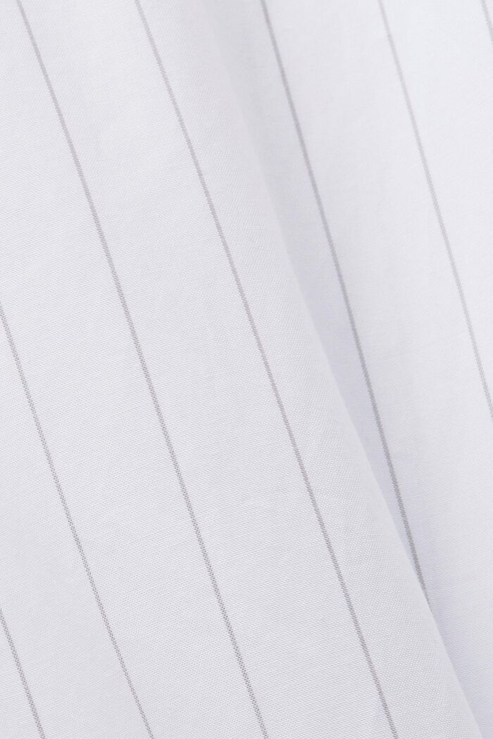 Hemdblusenkleid mit Nadelstreifen, 100 % Baumwolle, WHITE, detail image number 6