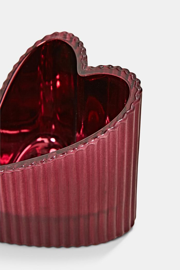 Lot de 2 verres à bougie en forme de cœur, RED, detail image number 1