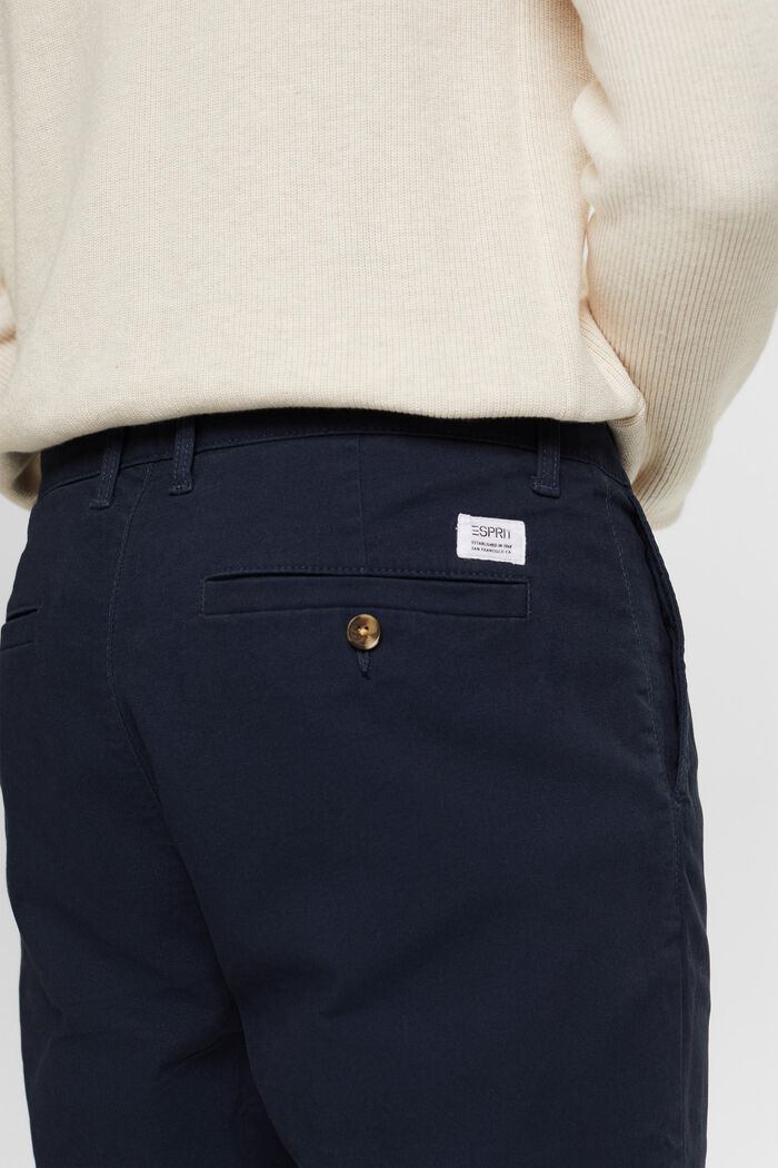 Pantalon chino, coton stretch, NAVY, detail image number 4