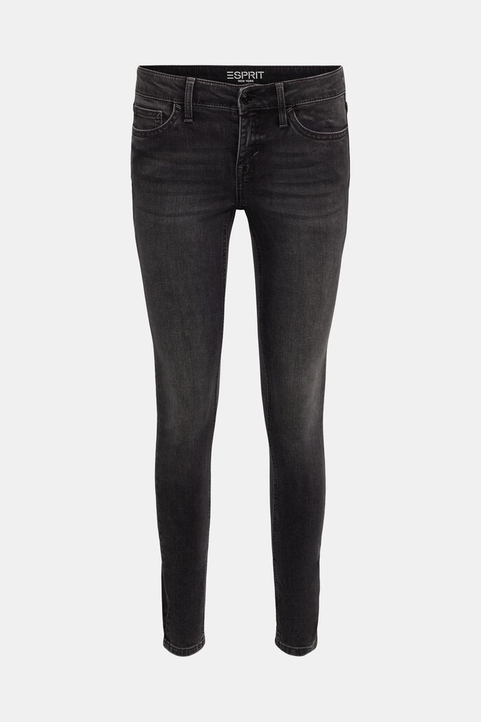Skinny Jeans mit niedrigem Bund, BLACK DARK WASHED, detail image number 6