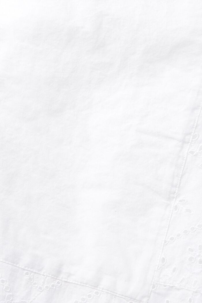 Oversize Bluse mit Lochspitze, WHITE, detail image number 4