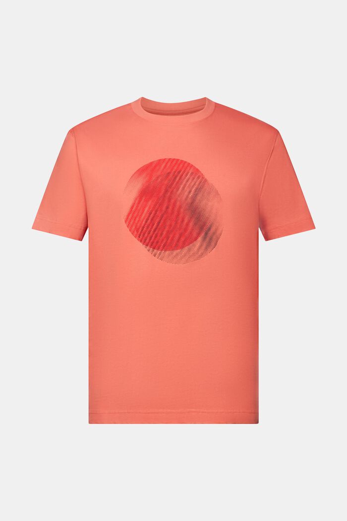 T-Shirt mit Print vorne, 100 % Baumwolle, CORAL RED, detail image number 6