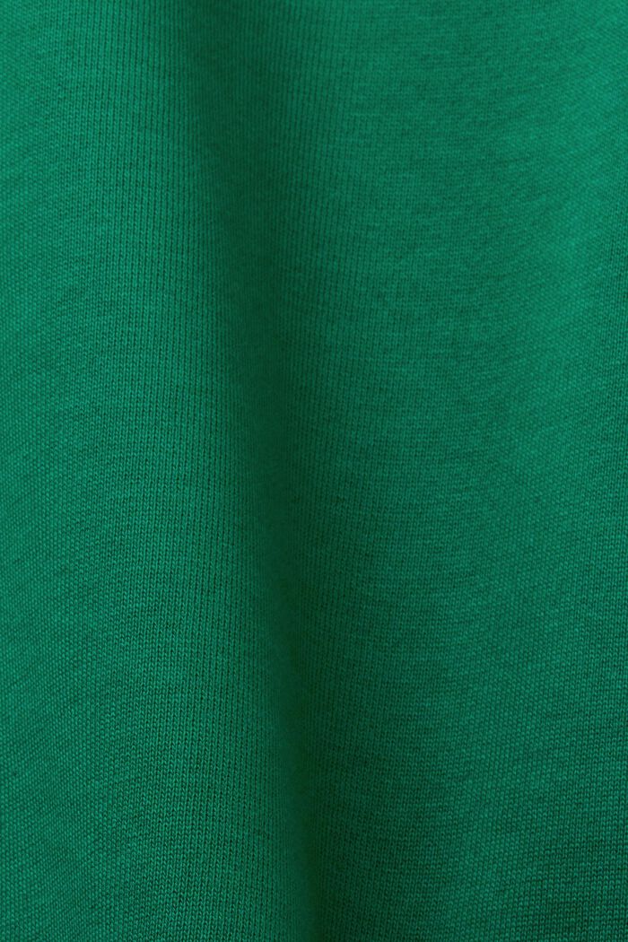 Sweat-shirt en coton biologique orné d’un logo, DARK GREEN, detail image number 4
