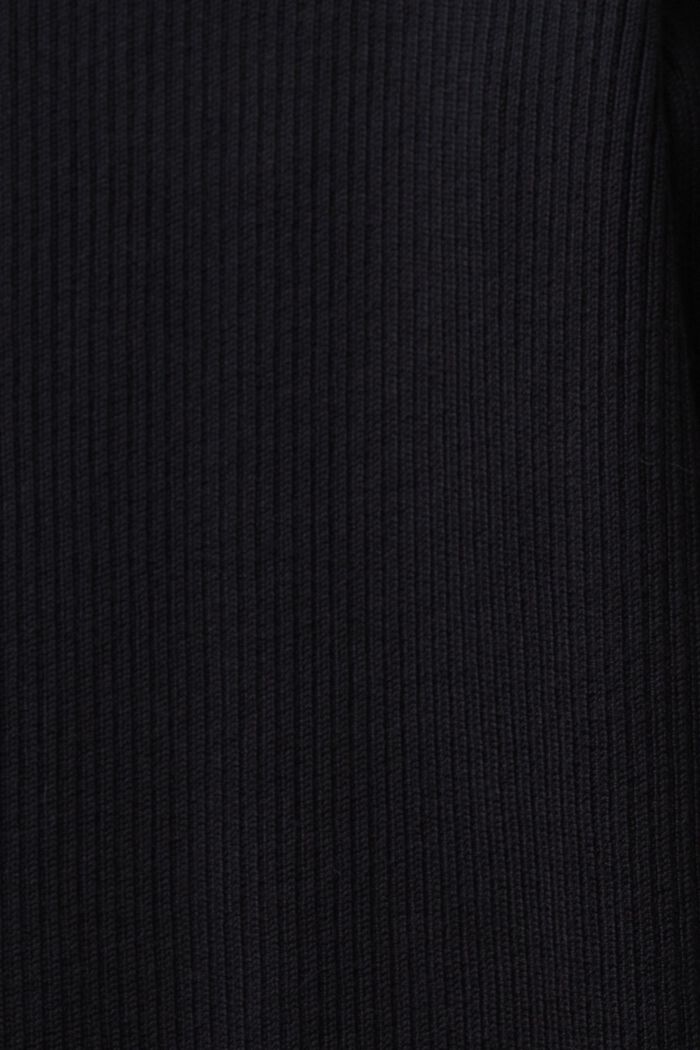 Mini-robe à encolure droit en maille côtelée, BLACK, detail image number 5