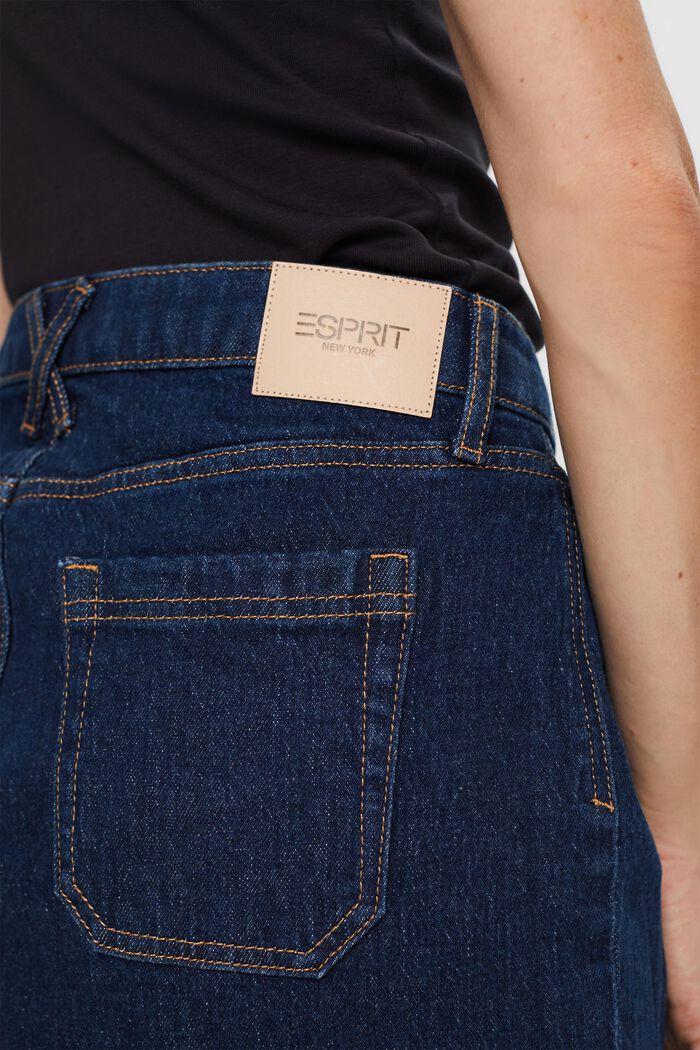 En matière recyclée : mini-jupe en jean, BLUE DARK WASHED, detail image number 4