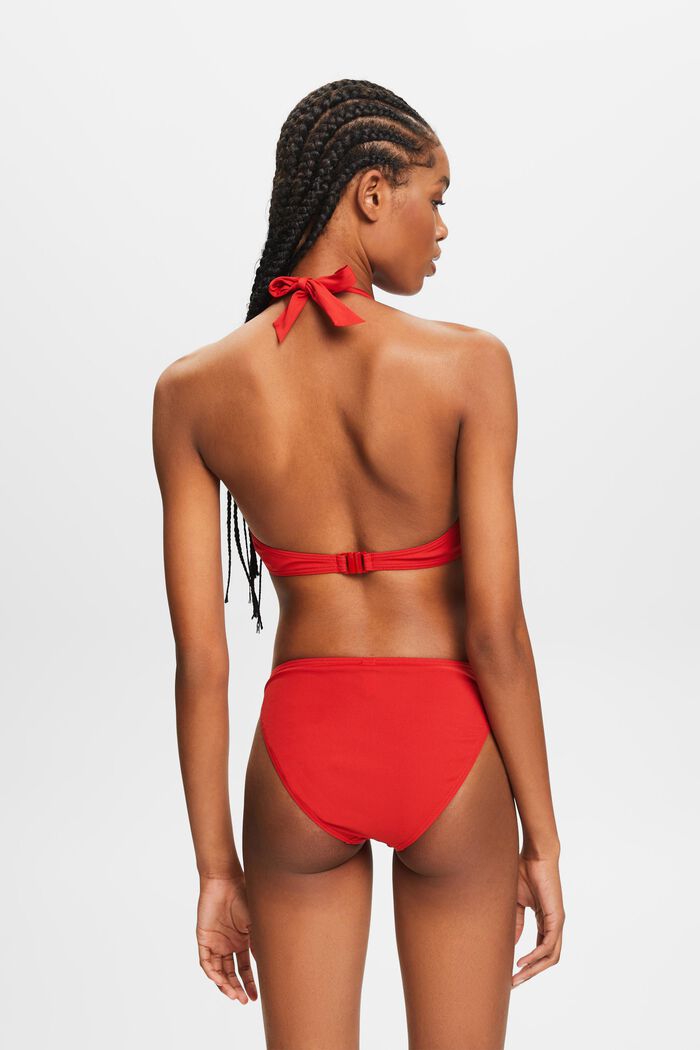 Wattiertes Neckholder-Bikinitop, DARK RED, detail image number 3