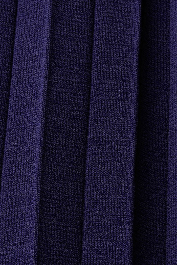 Robe plissée maxi longueur, sans manches et à encolure ronde, DARK BLUE, detail image number 5