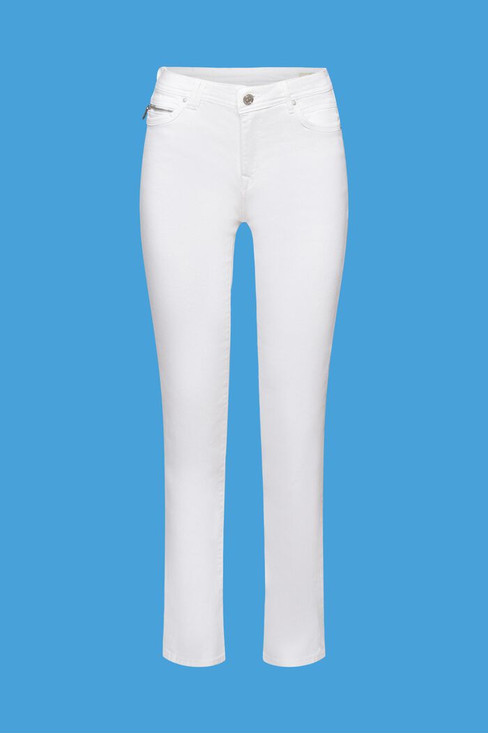 Jeans mit Reißverschlussdetail, WHITE, detail image number 6