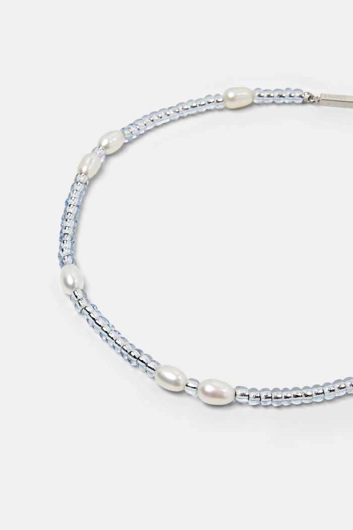 Bracelet de cheville en acier inoxydable à perles, SILVER, detail image number 1