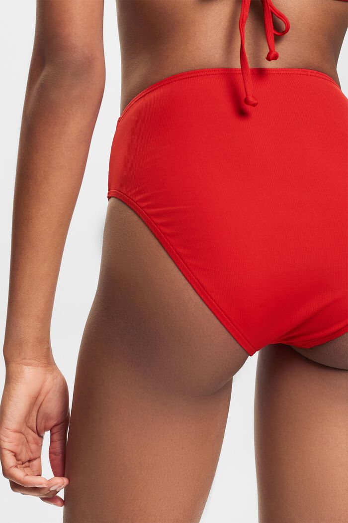 Bas de bikini taille mi-haute, DARK RED, detail image number 1
