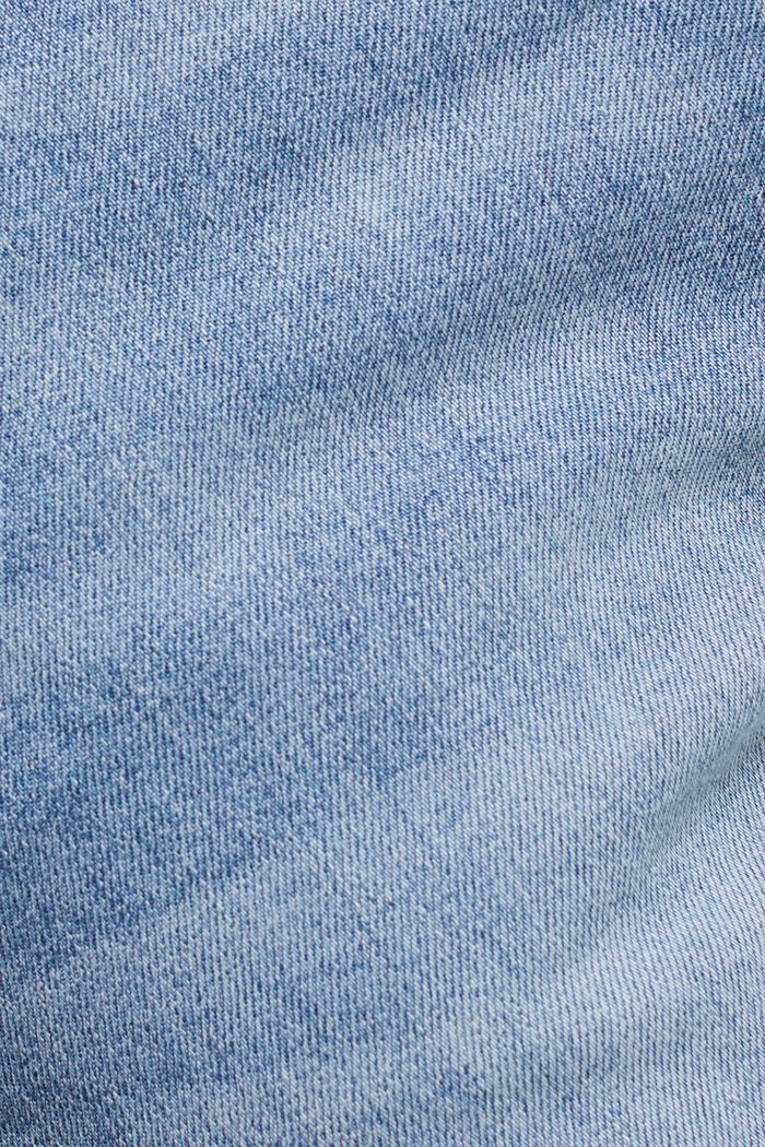 Gerade Jeansshorts mit mittelhohem Bund, BLUE LIGHT WASHED, detail image number 5