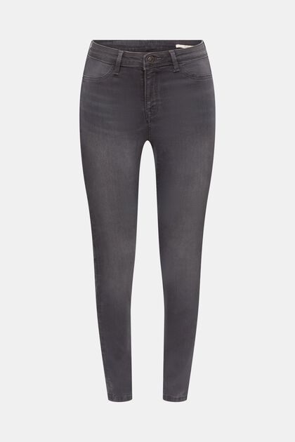 Jeggings à taille mi-haute, GREY DARK WASHED, overview