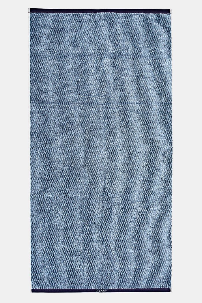 Drap de bain chiné, 100 % coton, NAVY BLUE, detail image number 2
