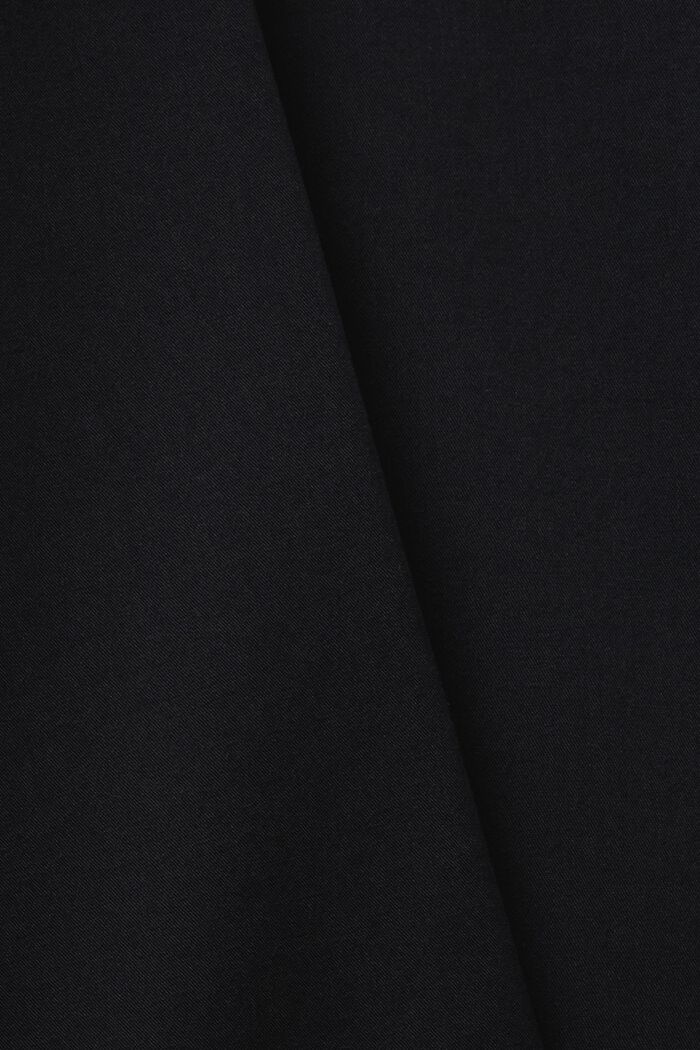 Robe-chemise mi-longue au look froissé, BLACK, detail image number 4