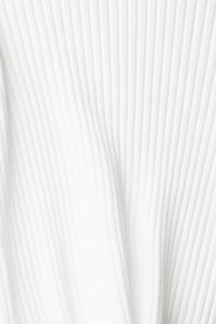 Rollkragenpullover aus Rippstrick, OFF WHITE, detail image number 1
