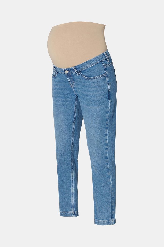 MATERNITY Verkürzte Jeans mit Überbauchbund, MEDIUM WASHED, detail image number 5