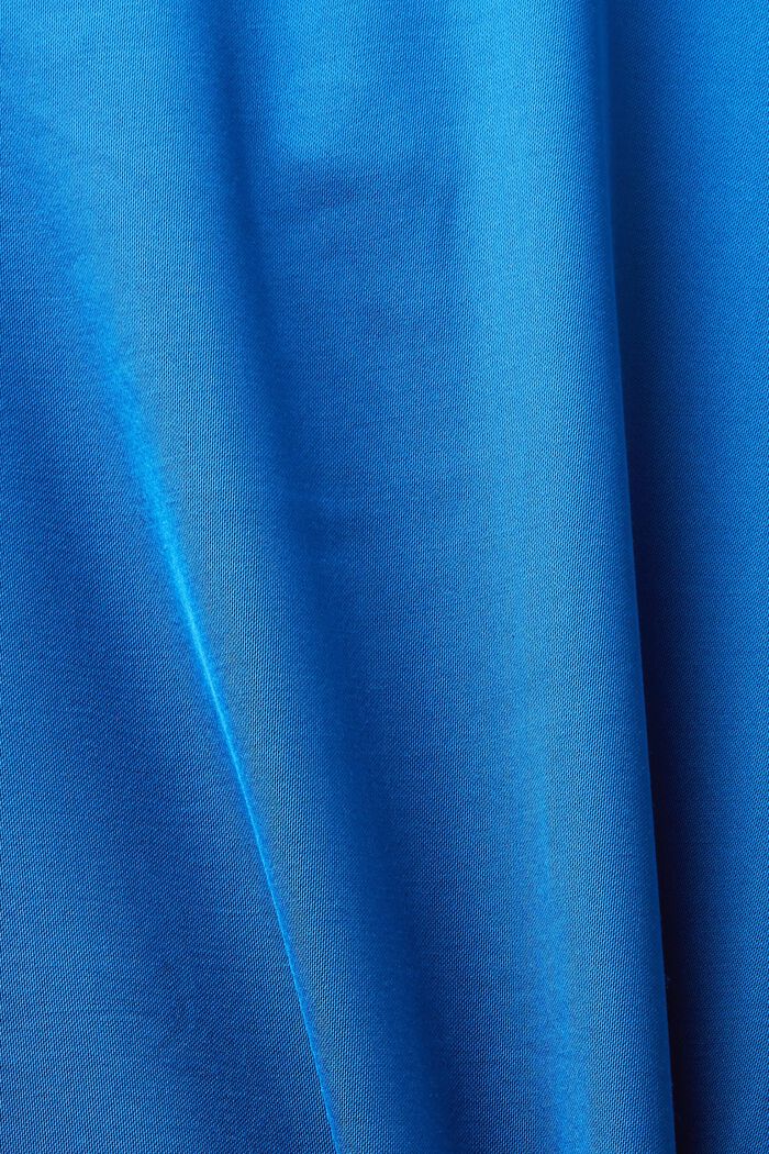 Satinbluse mit Schößchen und Drapierung, BRIGHT BLUE, detail image number 5