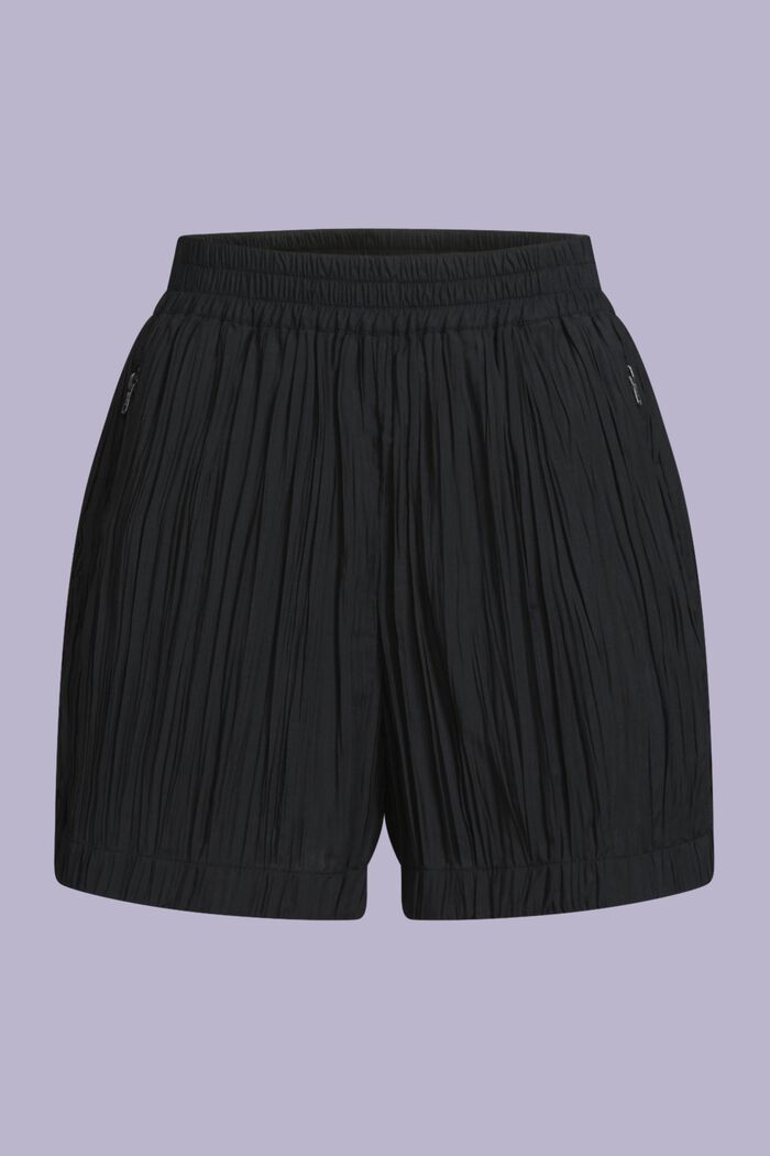 Plissierte Shorts mit hohem Bund, BLACK, detail image number 6