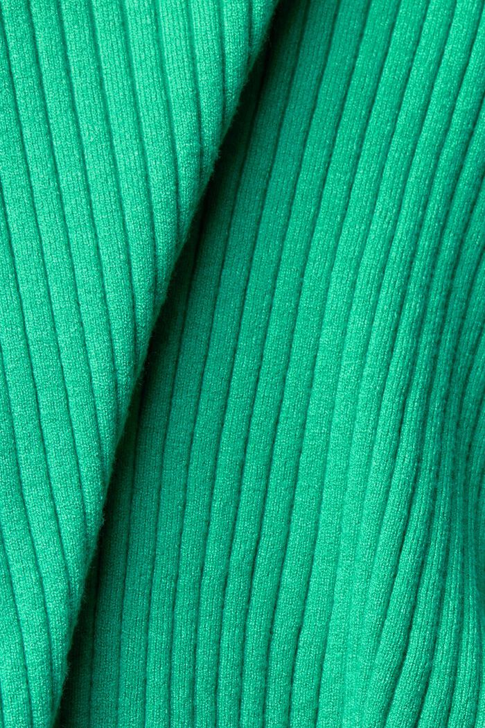 Rollkragenpullover aus Rippstrick, LIGHT GREEN, detail image number 5