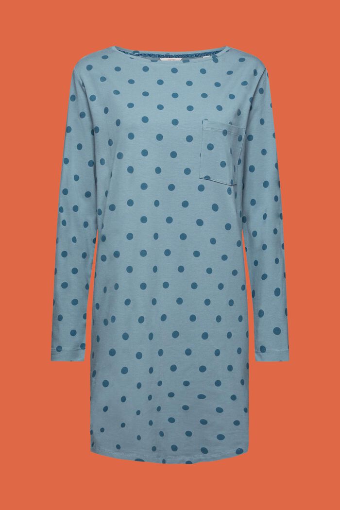 Chemise de nuit à pois, NEW  TEAL BLUE, detail image number 5
