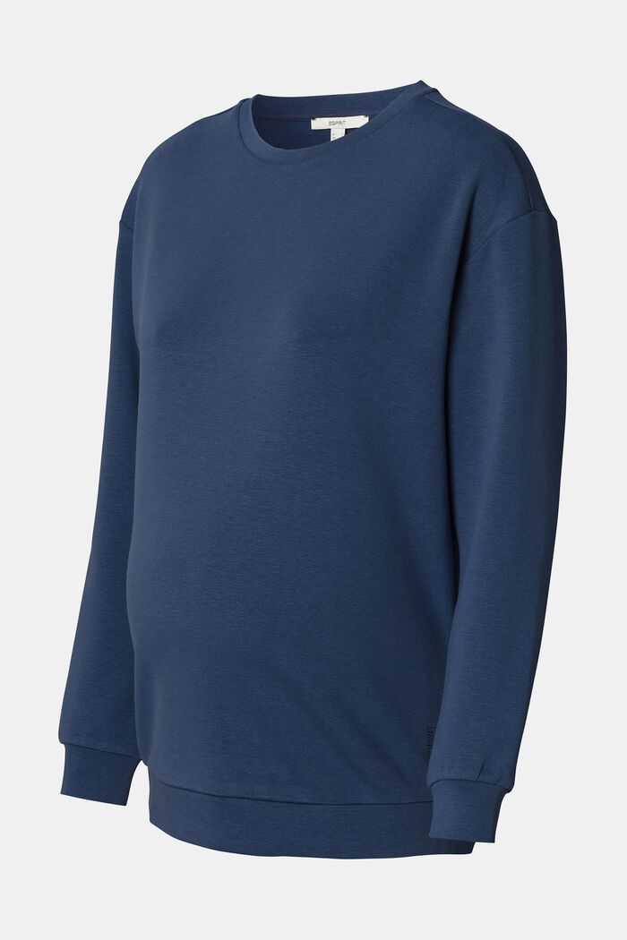 Sweat-shirt en jersey stretch, DARK BLUE, detail image number 4