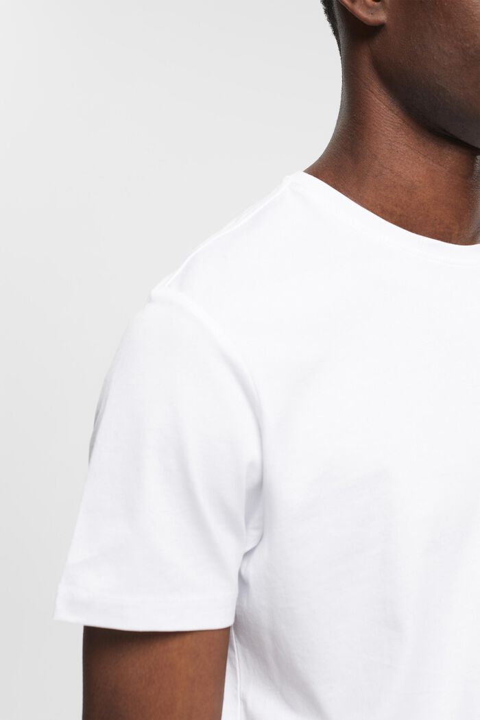 Pima-Baumwoll-T-Shirt im Slim Fit, WHITE, detail image number 2
