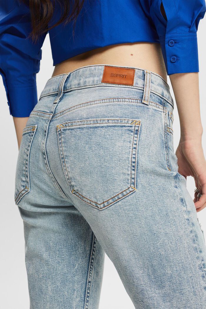 Jeans mit geradem Bein und mittlerer Bundhöhe, BLUE LIGHT WASHED, detail image number 3