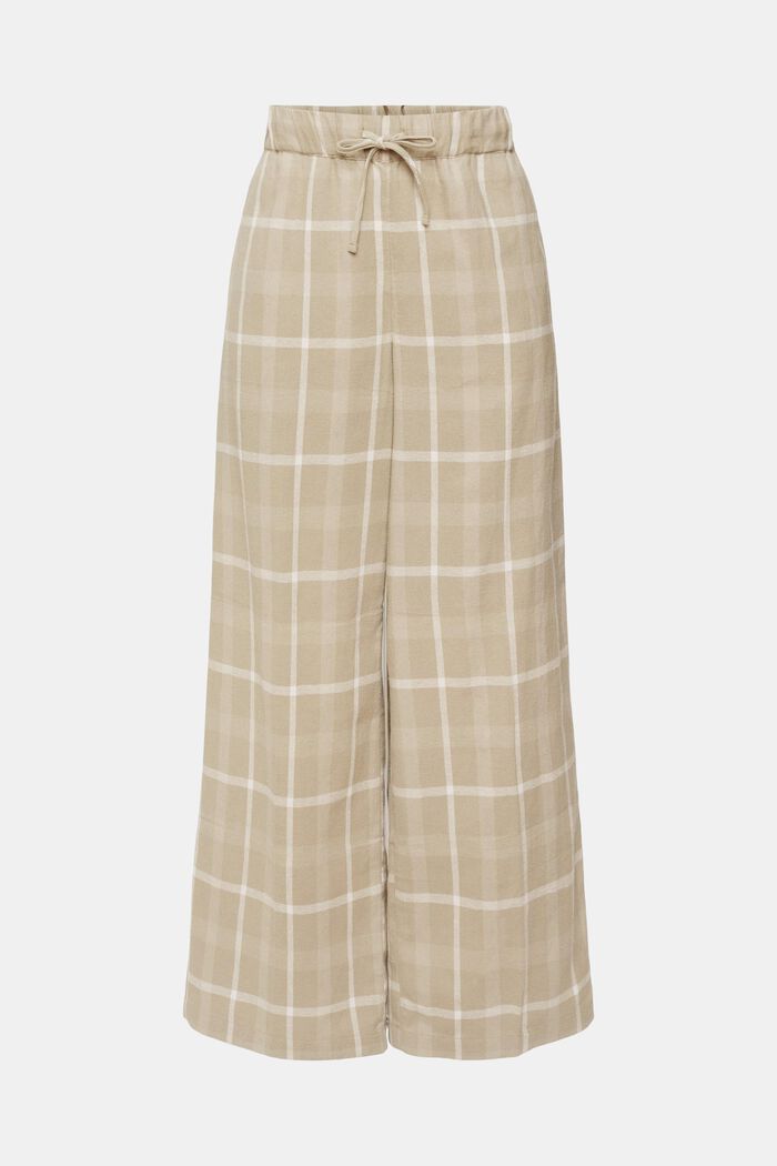 Pantalon de pyjama à carreaux en flanelle de coton, LIGHT KHAKI, detail image number 2