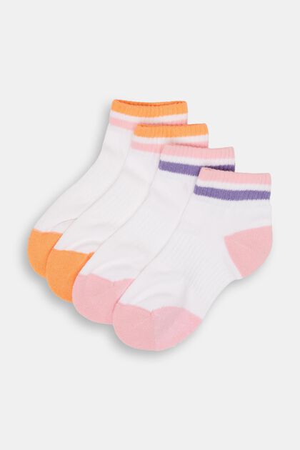 Lot de 2 chaussettes de sport aux touches colorées, ROSE/ORANGE, overview