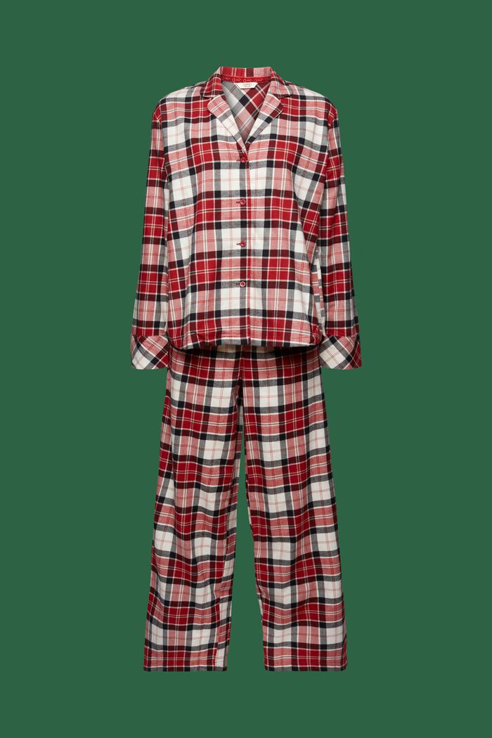 Ensemble de pyjama à carreaux en flanelle, NEW RED, detail image number 5