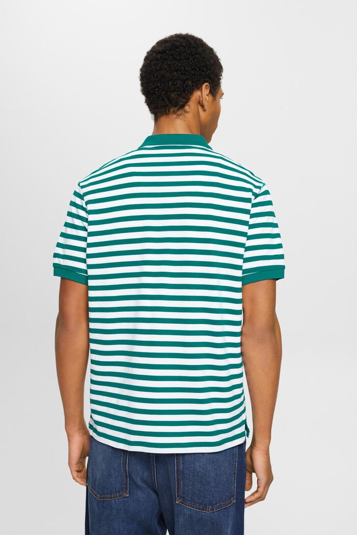 Gestreiftes Slim-Fit-Poloshirt, EMERALD GREEN, detail image number 3