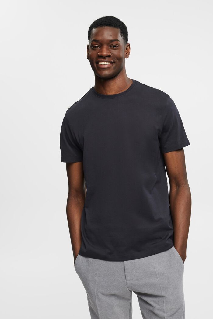 T-shirt de coupe Slim Fit en coton Pima, BLACK, detail image number 0