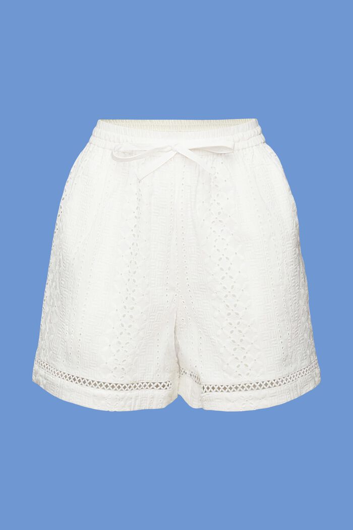 Bestickte Shorts, LENZING™ ECOVERO™, WHITE, detail image number 7
