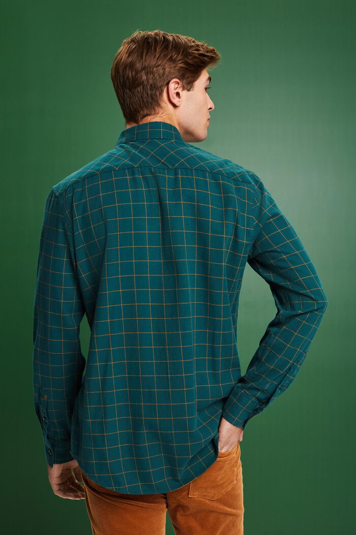 Chemise à carreaux en flanelle de coupe Regular Fit, EMERALD GREEN, detail image number 2