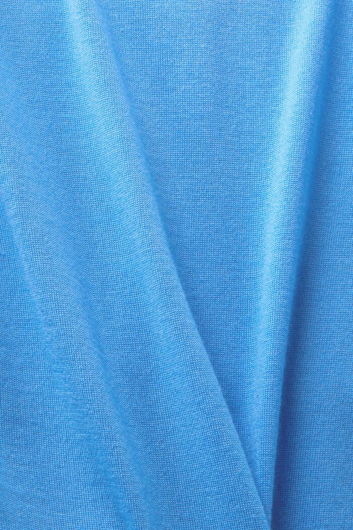 Kaschmirpullover mit V-Ausschnitt, BLUE, detail image number 4