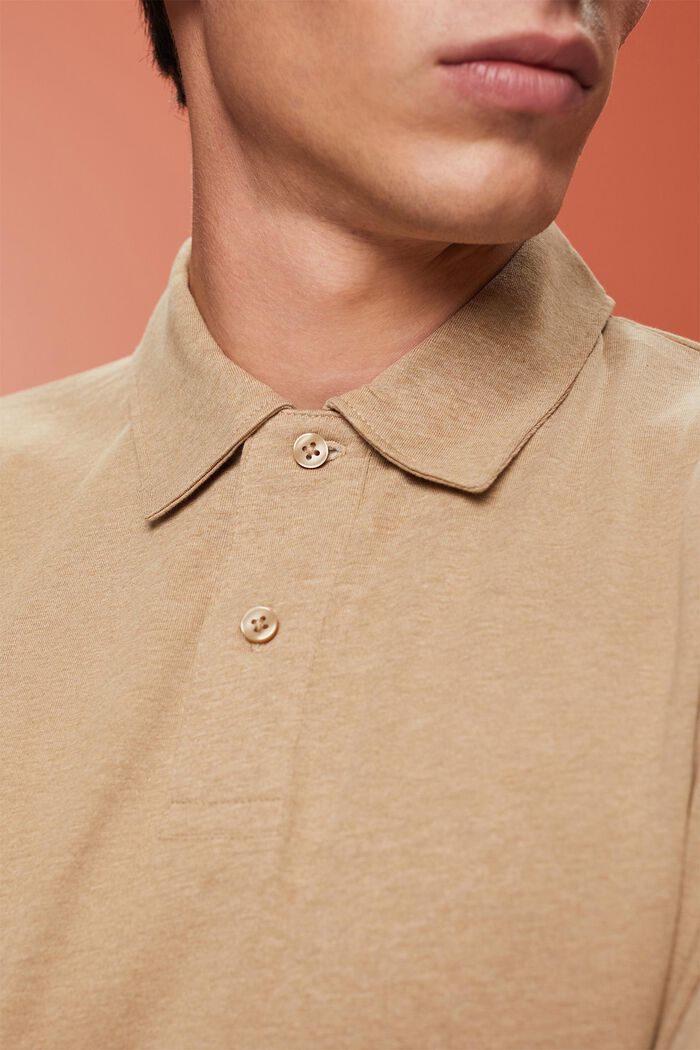 Polo en jersey de coton, SAND, detail image number 2