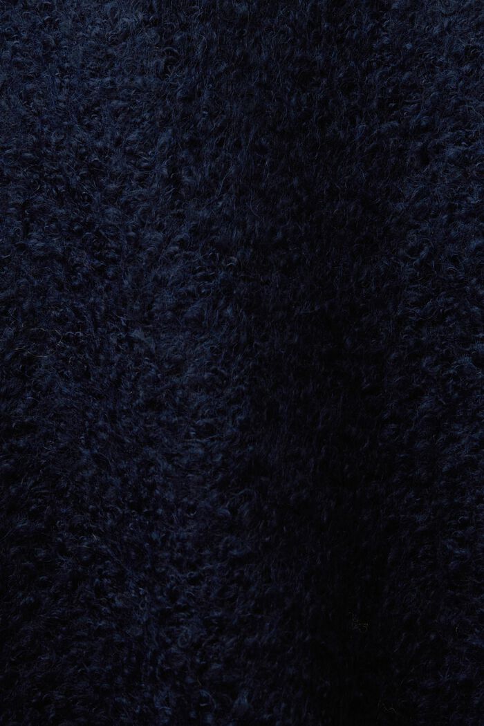 Manteau en laine bouclée mélangée, NAVY, detail image number 5