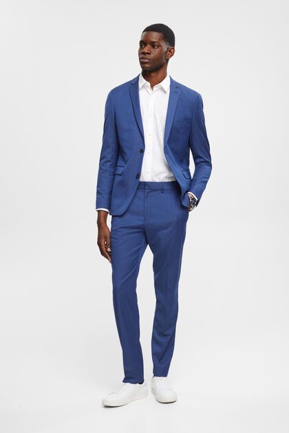 Pantalon de costume de coupe Slim Fit, BLUE, overview