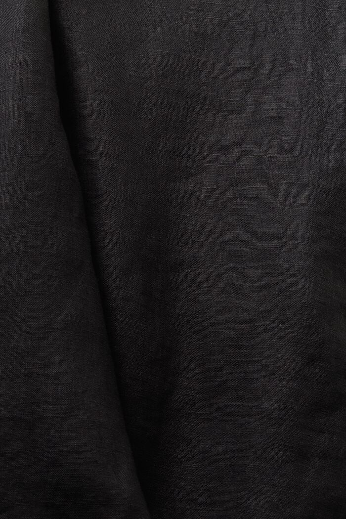 Short boutonné en lin, BLACK, detail image number 5