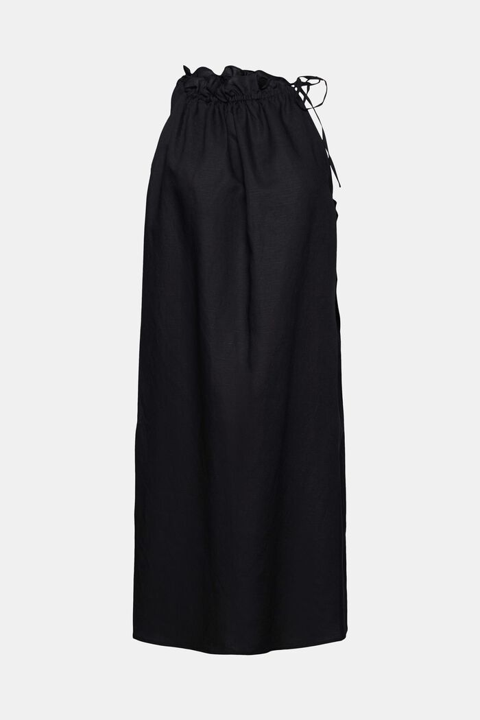 À teneur en lin : la robe à encolure dos-nu, BLACK, detail image number 6