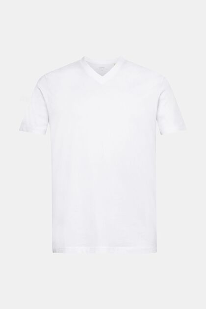 T-shirt en coton à encolure en V de coupe Slim Fit