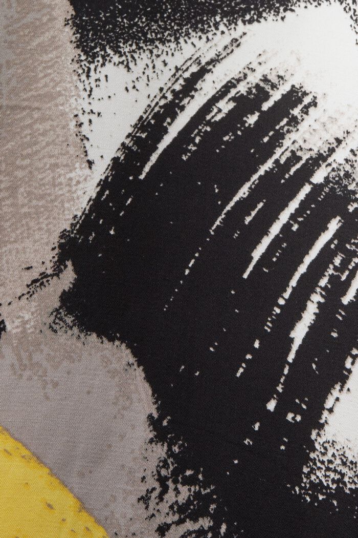 Robe-chemise en satin imprimée, BLACK, detail image number 4
