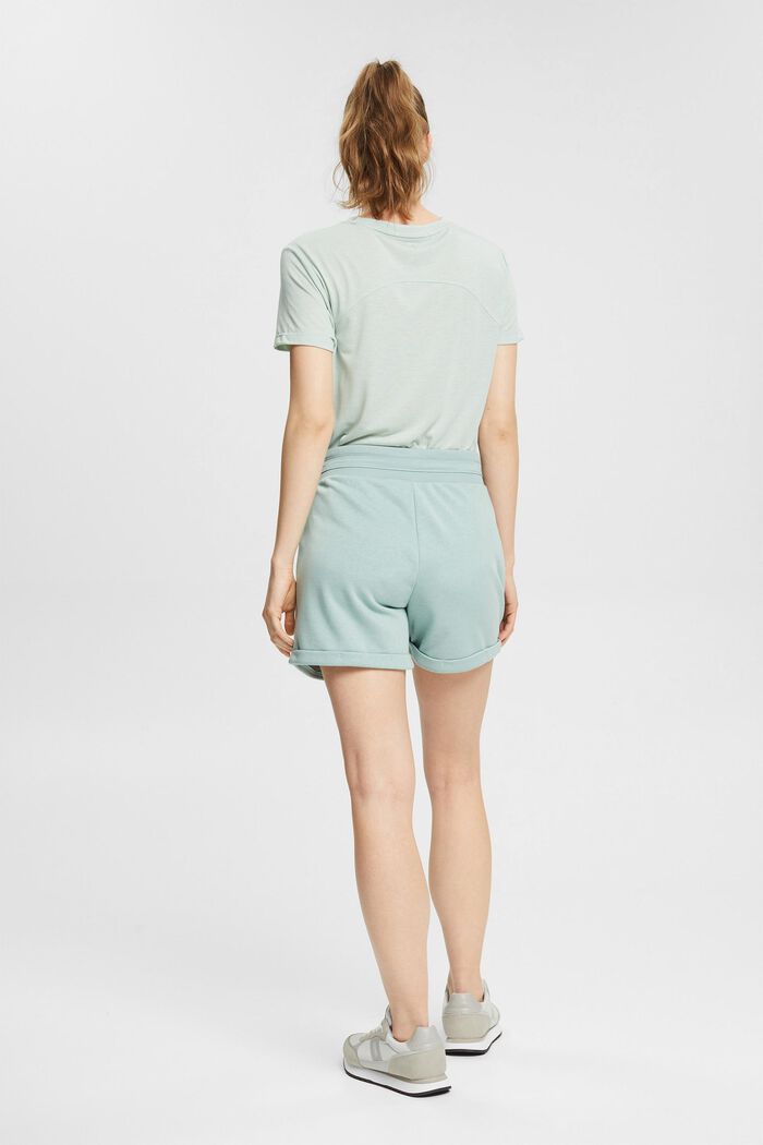 Recycelt: Sweat-Shorts mit Zippertaschen, DUSTY GREEN, detail image number 3