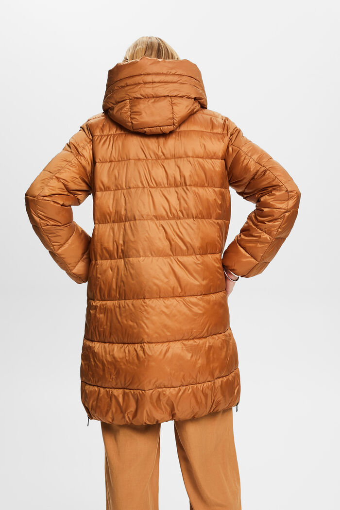 Recyclé : le manteau matelassé à capuche, CARAMEL, detail image number 3
