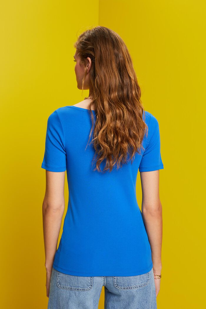 Jersey-T-Shirt mit Glitter-Logo, BRIGHT BLUE, detail image number 3