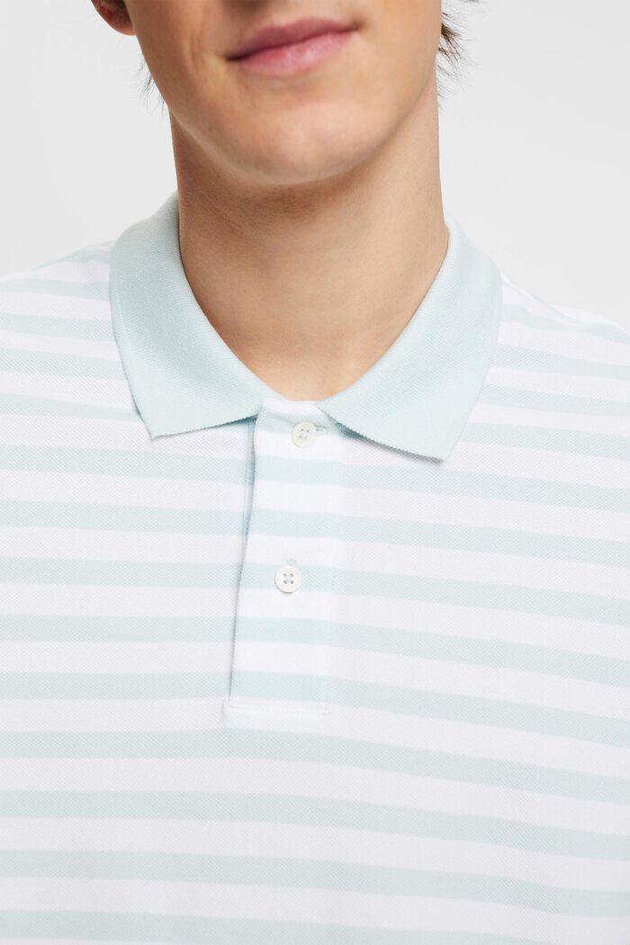 Polo rayé coupe Slim Fit, LIGHT AQUA GREEN, detail image number 2