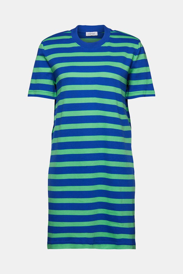 Gestreiftes T-Shirt-Kleid mit Polstern, BRIGHT BLUE, detail image number 5